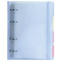 Тетрадь на кольцах А5 175х220 мм, 120 л., пластик, с резинкой и разделителями, BRAUBERG, Голубой, 404633 404633