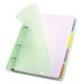 Тетрадь на кольцах А5 175х220 мм, 120 л., пластик, с резинкой и разделителями, BRAUBERG, Зеленый, 404632 404632