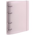 Тетрадь на кольцах А5 175х220 мм, 120 л., пластик, с резинкой и разделителями, BRAUBERG, Розовый, 404634 404634