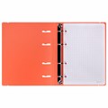 Тетрадь на кольцах А5 175х220 мм, 120 л., пластик, с резинкой, BRAUBERG, Коралловый, 404621 404621