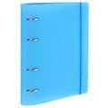 Тетрадь на кольцах А5 175х220 мм, 120 л., пластик, с резинкой, BRAUBERG, Синий, 404617 404617
