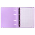 Тетрадь на кольцах А5 175х220 мм, 120 л., пластик, с резинкой, BRAUBERG, Сиреневый, 404620 404620