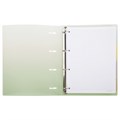 Тетрадь на кольцах БОЛЬШАЯ 305х235 мм А4, 120 л., пластик, с разделителями, BRAUBERG, Зеленый, 404625 404625