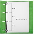 Тетрадь на кольцах БОЛЬШАЯ А4 (240х310 мм), 120 листов, под кожу, клетка, BRAUBERG "Joy", зелёный/светло-зелёный, 404508 404508