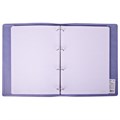 Тетрадь на кольцах БОЛЬШАЯ А4 (240х310 мм), 120 листов, под кожу, клетка, BRAUBERG "Joy", фиолетовый/светло-фиолетовый, 404506 404506