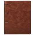 Тетрадь на кольцах БОЛЬШАЯ А4 (240х310 мм), 120 листов, под кожу, клетка, BRAUBERG "Main", коричневый, 404511 404511