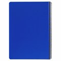 Тетрадь А4 120 л. BRAUBERG "Metropolis", спираль пластиковая, клетка, обложка пластик, СИНИЙ, 404739 404739