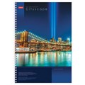 Тетрадь А4, 100 л., HATBER, спираль, клетка, глянцевый лак, карман, "CITYSCAPE" ("Город"), 036842, 100Ткм4B1сп_125 402423