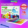 Пластилин классический BRAUBERG KIDS, 16 цветов, 320 г, со стеком, 106508 106508