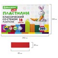 Пластилин классический BRAUBERG KIDS, 18 цветов, 360 г, со стеком, 106510 106510