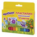 Пластилин классический ЮНЛАНДИЯ "ЮНЛАНДИК-ЖИВОПИСЕЦ", 12 цветов, 240 г, ВЫСШЕЕ КАЧЕСТВО, 105029 105029