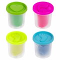 Пластилин-тесто для лепки BRAUBERG KIDS, 4 цвета, 560 г, яркие неоновые цвета, крышки-штампики, 106716 106716