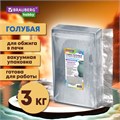 Глина для лепки голубая, 3 кг, вакуумированная, готовая, размачиваемая, BRAUBERG HOBBY, 665358 665358