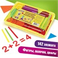 Касса цифр и счетных материалов ЮНЛАНДИЯ "ЛЁГКИЙ СЧЁТ", 142 элемента, пенал, 104750 104750