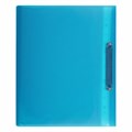 Папка для портфолио школьника, 2 кольца, 20 файлов, пластик, полупрозрачный, синяя, BRAUBERG, 126557 126557