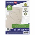 Картон переплетный, толщина 1,5 мм, А4 (210х297 мм), КОМПЛЕКТ 10 шт., BRAUBERG ART, 115339 115339