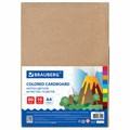 Картон цветной А4 немелованный, 80 листов, 10 цветов, в коробке, BRAUBERG, 200х290 мм, 113560 113560