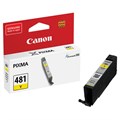 Картридж струйный CANON (CLI-481Y) для PIXMA TS704/TS6140, желтый, ресурс 257 страниц, оригинальный, 2100C001 363215
