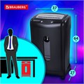 Уничтожитель (шредер) BRAUBERG S18-S, БЕСШУМНЫЙ, 2 уровень секретности, полоски 6 мм, 18 листов, корзина 28 литров, 530961 530961