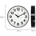 Часы настенные TROYKATIME (TROYKA) 78770783, круг, белые, черная рамка, 30,5х30,5х3,5 см 455738