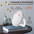 Зеркало настольное BRABIX, круглое, диаметр 17 см, двустороннее, с увеличением, прозрачная рамка, 607424 607424