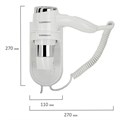 Фен для волос настенный SONNEN HD-2112 EXTRA POWER, 1600 Вт, 2 скорости, белый/хром, 608480 608480