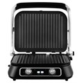 Электрогриль KITFORT КТ-1652, 2100 Вт, съемные панели, регулировка температуры, серебро/черный 456028