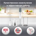 Блендер погружной MOULINEX DD642132, 800 Вт, 10 скоростей, 3 насадки, стакан, белый/серый, 7211002804 456473