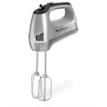 Миксер MOULINEX HM310E10, 300Вт, 5 скоростей, 2 венчика, 2 крюка для теста, серый, 8010001084 456475