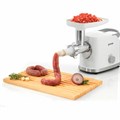 Мясорубка GORENJE MG1802SJW, 1800 Вт, производительность 2,1 кг/мин, 7 насадок, реверс, белый 457652