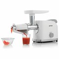Мясорубка GORENJE MG1802SJW, 1800 Вт, производительность 2,1 кг/мин, 7 насадок, реверс, белый 457652