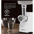 Мясорубка POLARIS PMG 1852, 1800 Вт, производительность 2 кг/мин, 2 насадки, реверс, белый, 61222 456730
