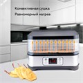 Сушилка для овощей BQ (БИ-КЬЮ) FD1001, объём 10 л, 250 Вт, 5 поддонов, электронное управление, стальная, 86192128 457530