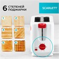 Тостер SCARLETT SC-TM11013, 650 Вт, 2 тоста, 6 режимов, сталь, белый 453680