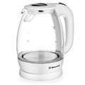 Чайник BRAYER BR1013WH, 1,8 л, 2200 Вт, закрытый нагревательный элемент, стекло, белый 456056