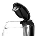 Чайник BRAYER BR1030, 1,7 л, 2200 Вт, закрытый нагревательный элемент, стекло, черный 456593
