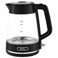 Чайник CENTEK CT-1014, 1,7 л, 2200 Вт, закрытый нагревательный элемент, стекло, черный, CT-1014 Black 457623