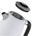 Чайник KITFORT КТ-6121-2, 1,7 л, 2200 Вт, закрытый нагревательный элемент, LED-дисплей, ТЕРМОРЕГУЛЯТОР, сталь, белый 456002