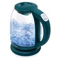 Чайник KITFORT КТ-640-4, 1,7 л, 2200 Вт, закрытый нагревательный элемент, ТЕРМОРЕГУЛЯТОР, стекло, изумрудный 456014
