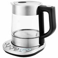 Чайник KITFORT КТ-648, 1 л, 2200 Вт, закрытый нагревательный элемент, ТЕРМОРЕГУЛЯТОР, стекло, серебристый 456017