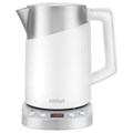 Чайник KITFORT КТ-660-1, 1,7 л, 2200 Вт, закрытый нагревательный элемент, ТЕРМОРЕГУЛЯТОР, двойные стенки, белый 456018