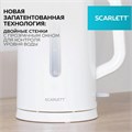 Чайник SCARLETT SC-EK21S31, 1,5 л, 2200 Вт, закрытый нагревательный элемент, двойные стенки, белый 457209