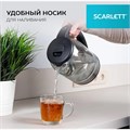 Чайник SCARLETT SC-EK27G10, 1,7 л, 1800 Вт, закрытый нагревательный элемент, стекло, черный 457206