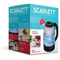 Чайник SCARLETT SC-EK27G11, 1,7 л, 2200 Вт, закрытый нагревательный элемент, стекло, черный 457216