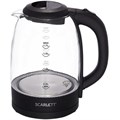 Чайник SCARLETT SC-EK27G11, 1,7 л, 2200 Вт, закрытый нагревательный элемент, стекло, черный 457216