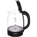 Чайник SCARLETT SC-EK27G11, 1,7 л, 2200 Вт, закрытый нагревательный элемент, стекло, черный 457216