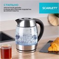 Чайник SCARLETT SC-EK27G13, 2 л, 2200 Вт, закрытый нагревательный элемент, стекло, стальной 457215