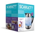 Чайник SCARLETT SC-EK27G13, 2 л, 2200 Вт, закрытый нагревательный элемент, стекло, стальной 457215