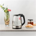 Чайник SCARLETT SC-EK27G19, 2,2 л, 2200 Вт, закрытый нагревательный элемент, стекло, черный 453674
