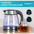 Чайник SCARLETT SC-EK27G54, 1,7 л, 1800 Вт, закрытый нагревательный элемент, стекло, стальной 457213